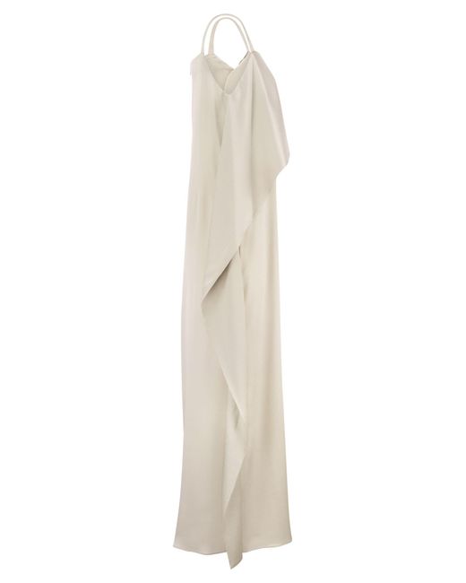 Antonelli White Silk Blend Dress