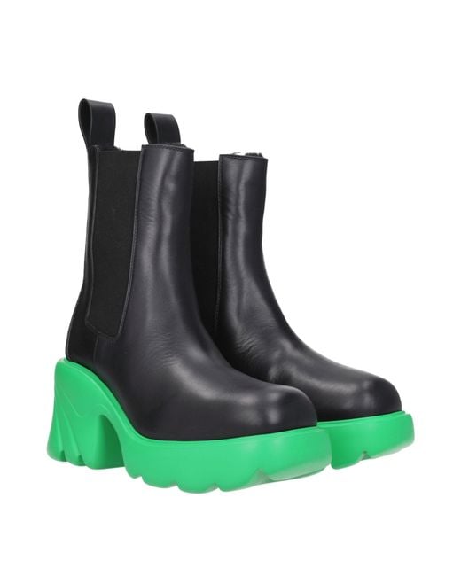 Bottega Veneta Green Stivaletti Donna Pelle Nero/Parrocchetto for men