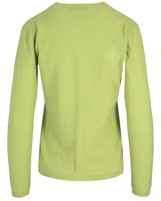 LA ROSE Green Cashmere Round Neck