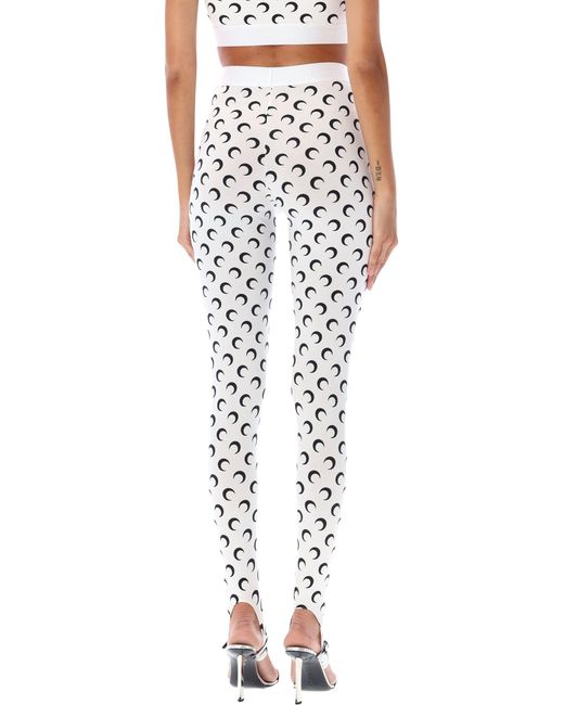 MARINE SERRE Multicolor All-Over Moon Print Leggings