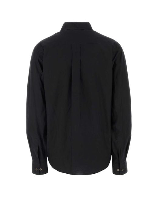 Lemaire Black Regular Solid Shirt