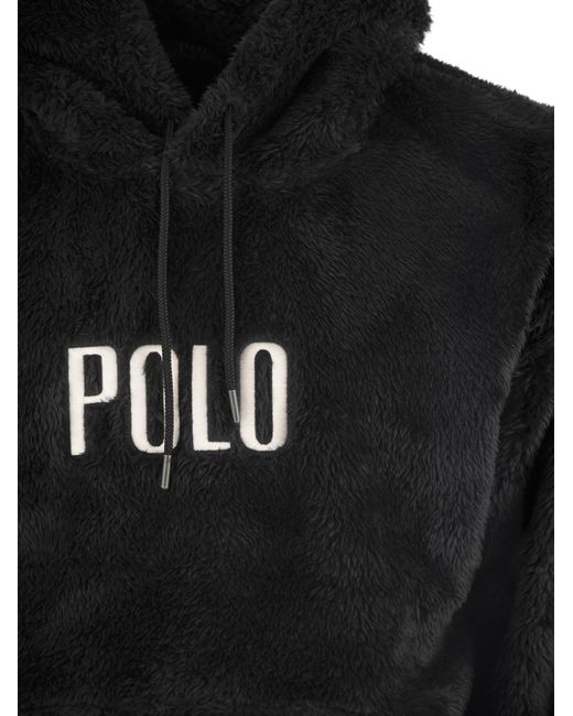 Sweat à capuche avec logo Polo Ralph Lauren pour homme en coloris Black