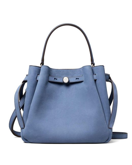 Tory Burch Blue Romy Nubuck Bucket Bag