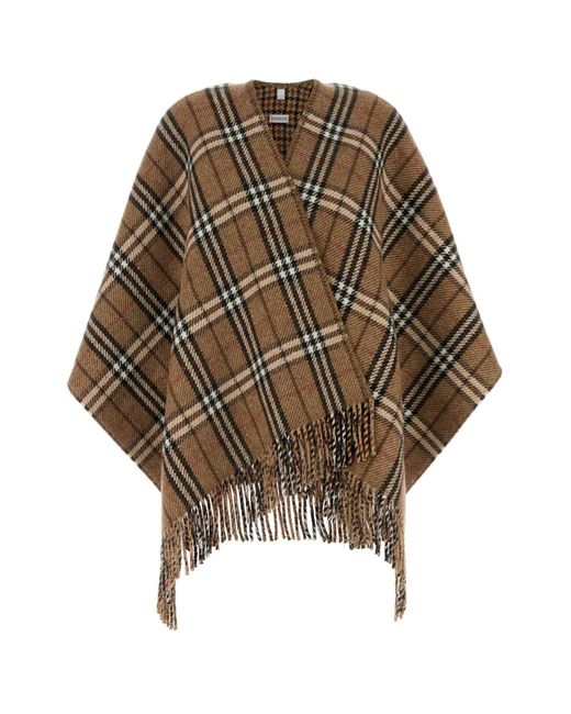 Burberry Multicolor Embroidered Cashmere Blend Reversible Cape