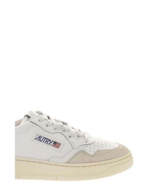 Autry White Sneakers Low Leather And Suede for men