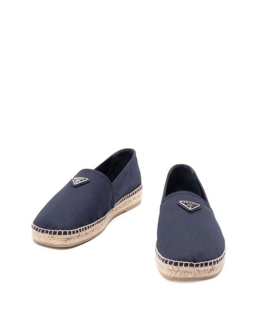 Prada Blue Pantofole Drill