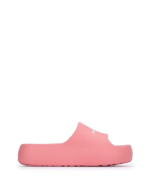 Tommy Hilfiger Pink Tjw Chunky Flatform Slide Flip Flops