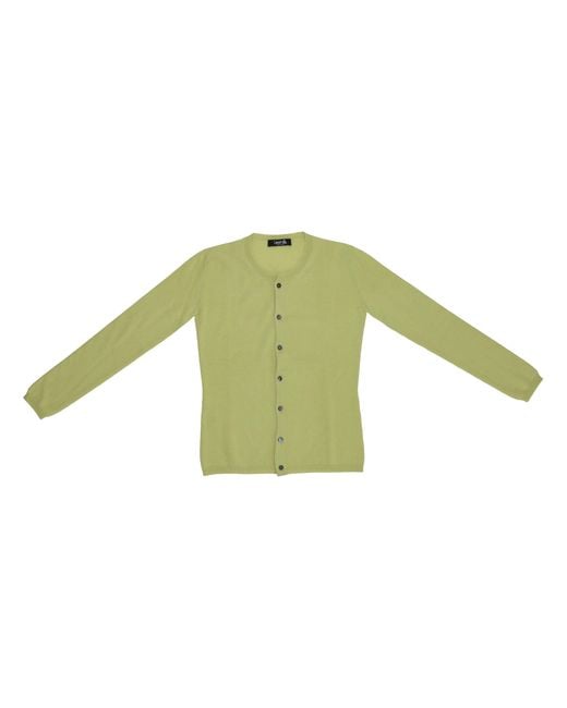 LA ROSE Green Cashmere Cardigan