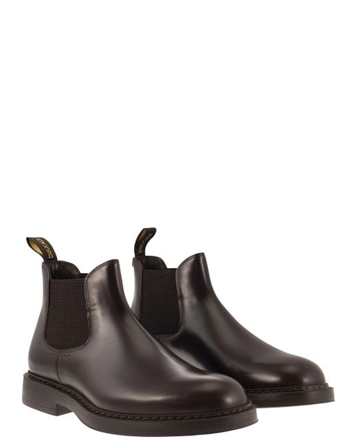 Doucal's Brown Chelsea Leather Ankle Boot