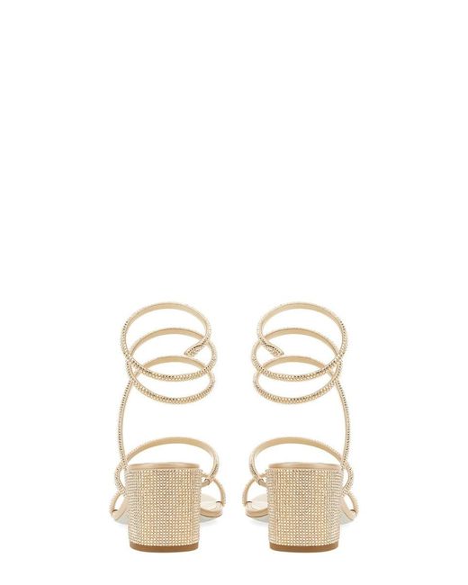 Rene Caovilla Natural Elegant Mini Heels With 3.5 Cm Height