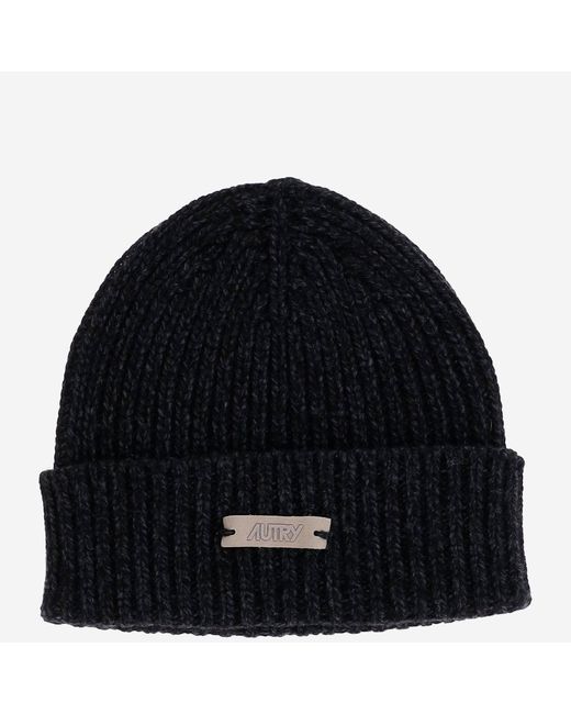 Autry Woll Mütze mit Logo in Black für Herren