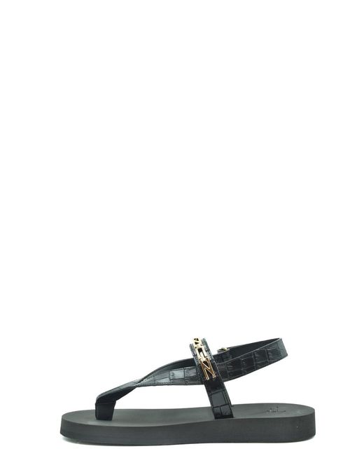 Giuseppe Zanotti Black Chain Flat Sandals for men