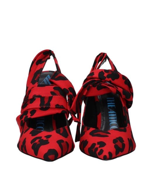 The Attico Red Fabric Sandal