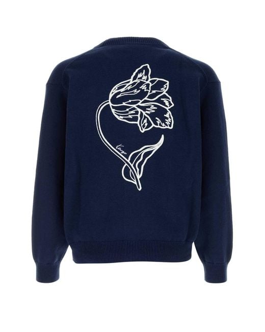 KENZO Blue Tulip Cardigan