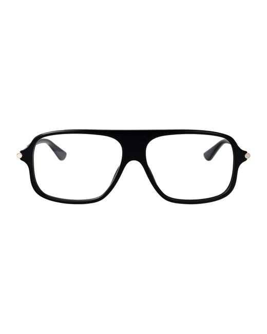 McQueen Black Aviator Optical Am0555 O 001