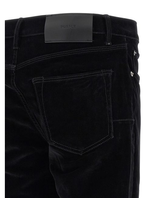 Purple Lila 'p004 Flare Flock tauchte' Jeans ein in Black für Herren