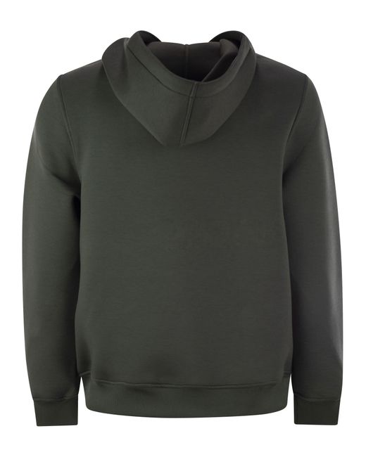K-Way Black Lightweight Scuba Hoodie Sweatshirt for men