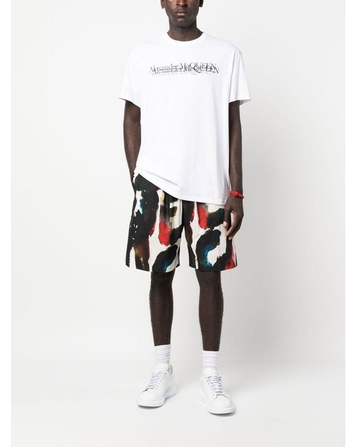 McQueen Red Multicolour Shorts for men