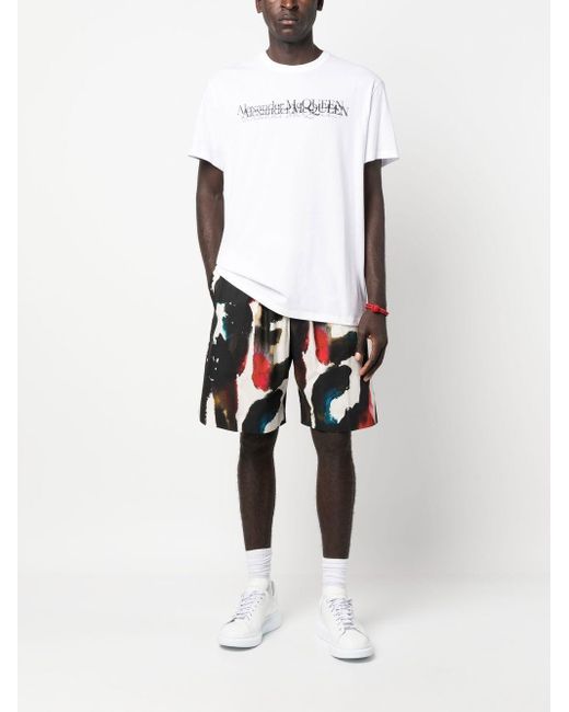 Alexander McQueen Red Multicolour Shorts for men