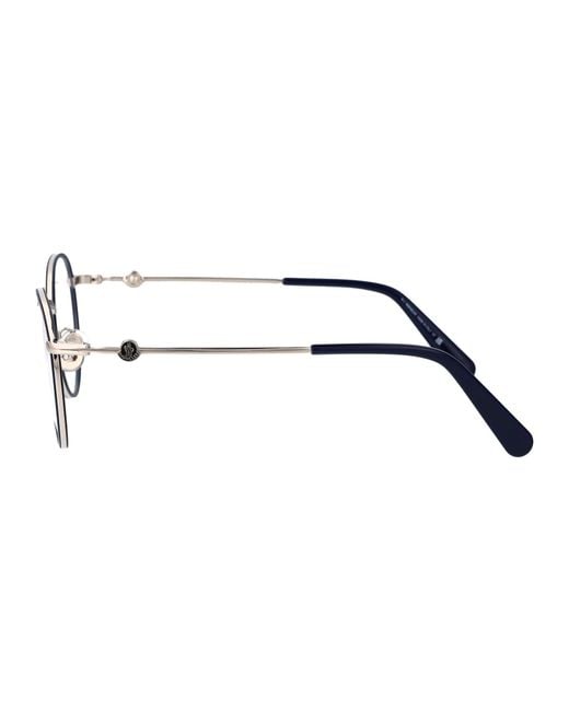 Moncler Brown Nero Lucido Metal Glasses for men