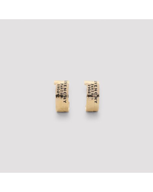 Pendientes de aro con cinta de Givenchy de color Metallic