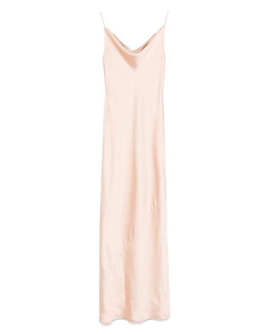 Norma Kamali Pink Maria Slip Gown Dress