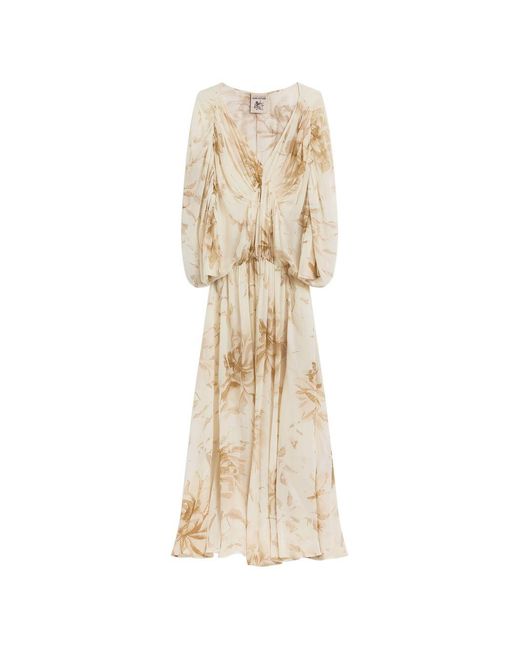 Semicouture Natural Veronica Long Dress