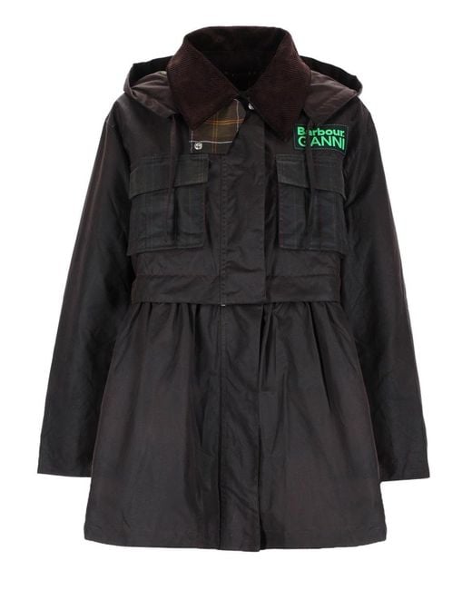 BARBOUR X GANNI Black "Barbour X Gannni" Coat