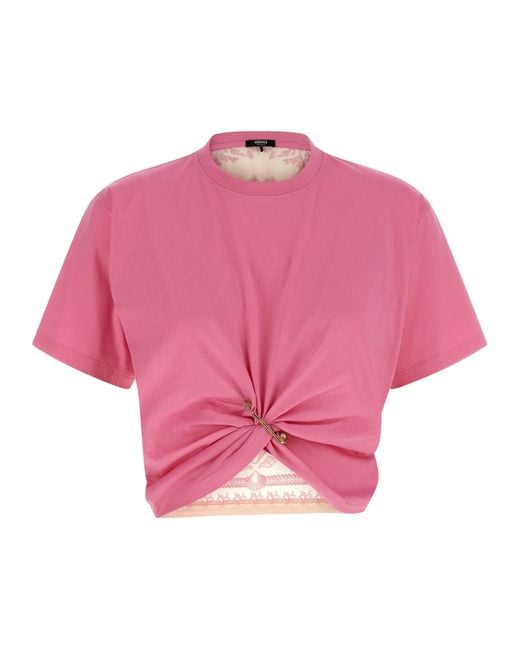 Versace Pink 'Underwater Barocco' T-Shirt