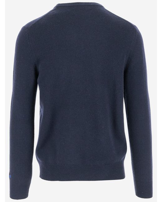 Mc2 Saint Barth Blue Wool Blend Pullover With Snoopy for men