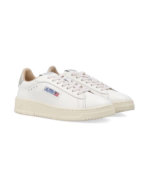 Autry White Elegant Leather Sneakers For