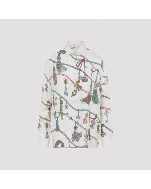 Versace White Silk Shirt