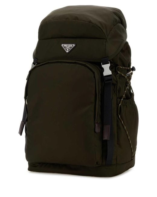 Prada Black Canvas Backpack