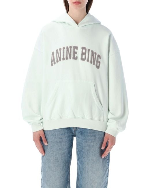 Anine Bing White Harvey Hoodie