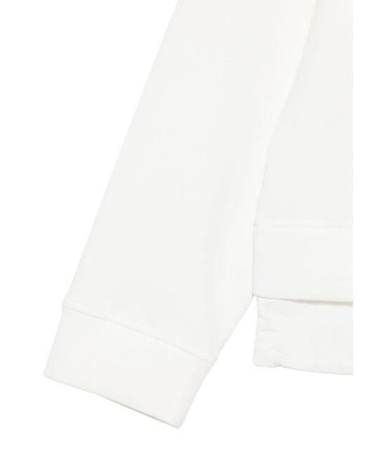 Emporio Armani White Logo Cotton Sweatshirt