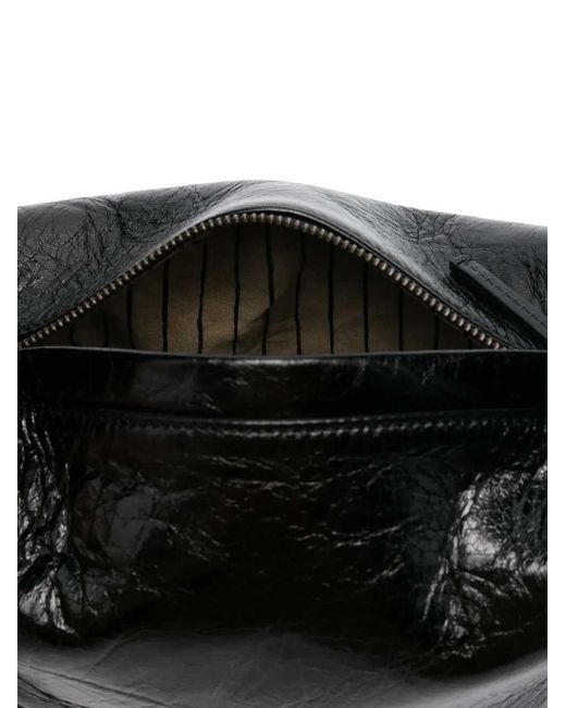 Uma Wang Black Leather Shoulder Bag