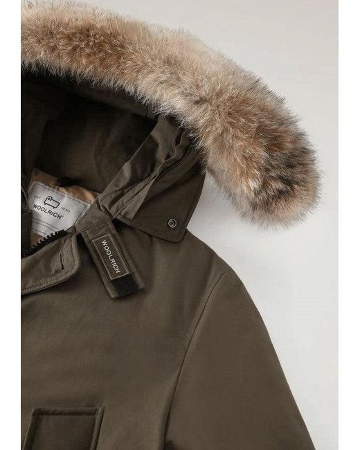 Woolrich Brown Parka Arctic Cotton/Dark for men