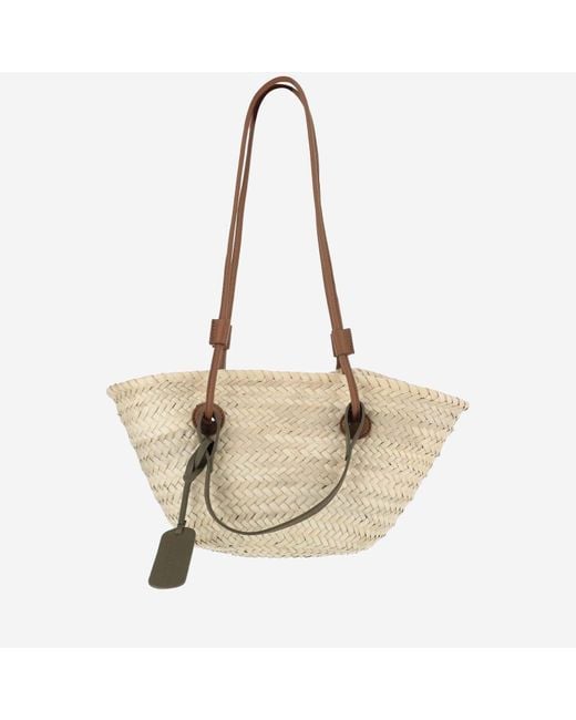 Filippo Catarzi 1910 Natural Straw Bag With Logo
