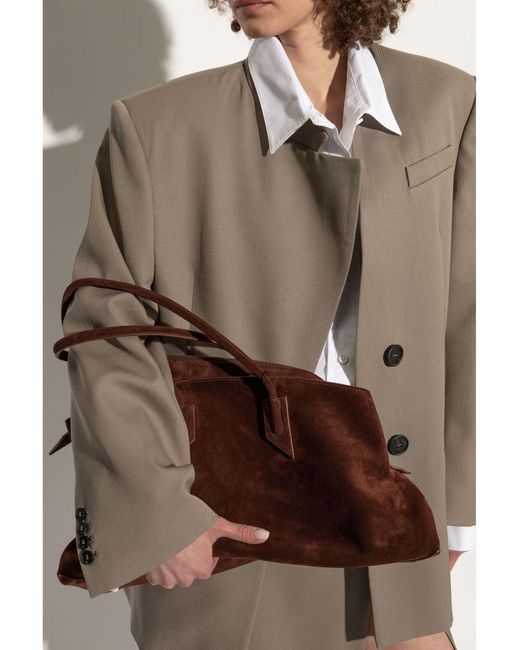 The Attico Brown 'la Passeggiata Medium' Shoulder Bag