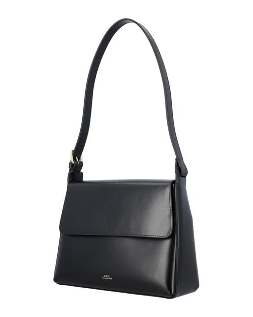 A.P.C. Black Virginie Flap Bag