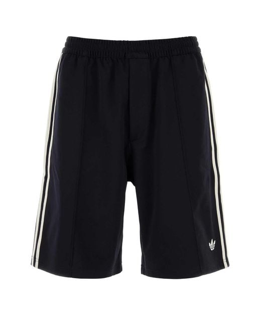 Adidas Blue Black Stretch Twill X Wales Bonner Bermuda Shorts for men