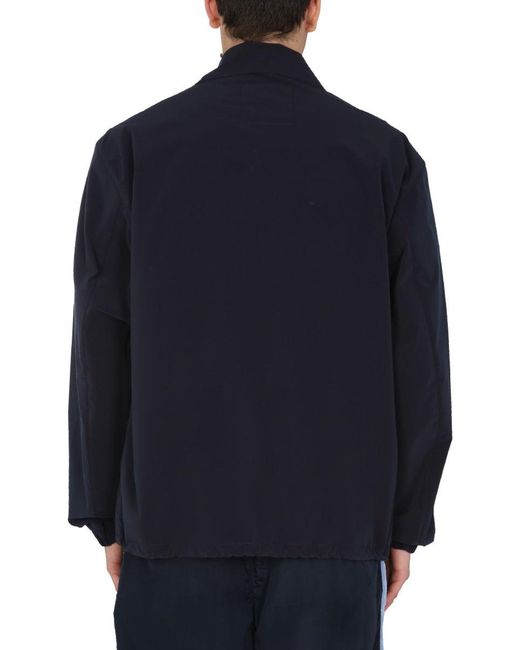 Boss Blue Relaxed Fit Jacket With X Russell Athletic Logo for men