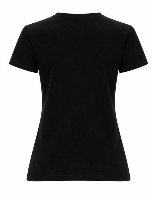MSGM Black T-Shirt Con Micro Logo