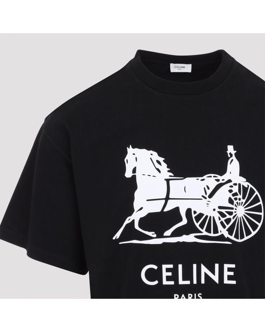 Céline Black Relaxed T Shirt