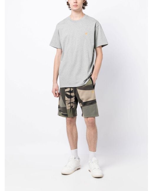 Carhartt White Logo Baumwoll -T -Shirt