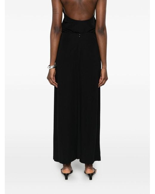 Totême Black Jersey Long Skirt