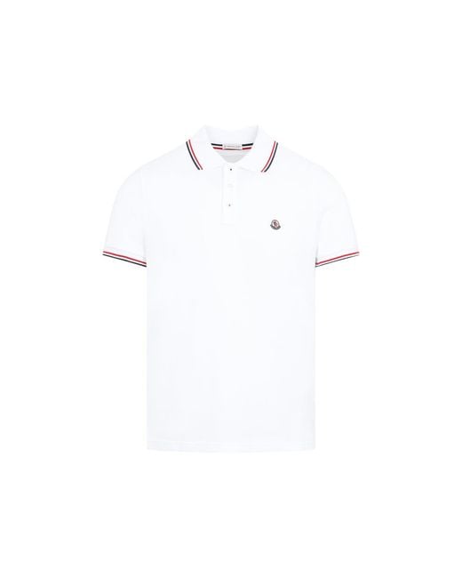 Moncler White Ss Polo T Shirt