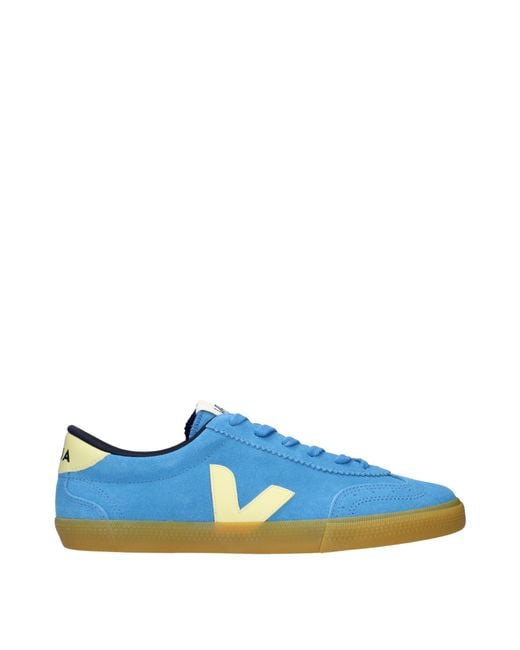 Veja Blue Sneakers Suede Sky/Sole for men