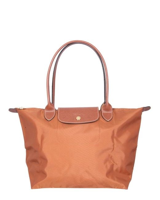 Longchamp Brown Le Pliage Medium Bag