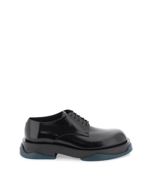 Jil Sander Borde Leather Derby -schoen in het Black voor heren